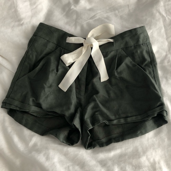 Aritzia Wilfred Allegra Linen Shorts 00 - Picture 1 of 5